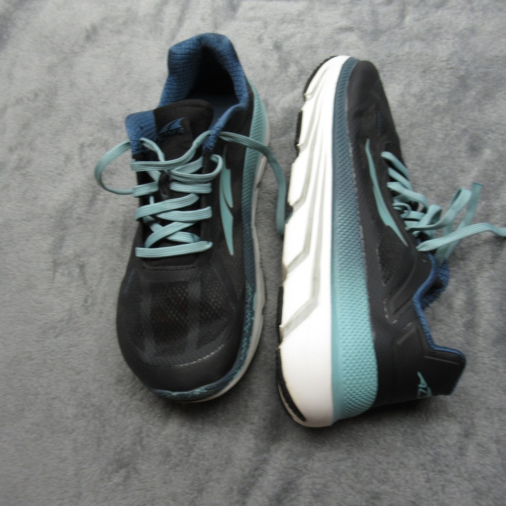 Altra Duo Running Shoes Women 10 Black Teal Cushioned Lightweight Athletic Jog